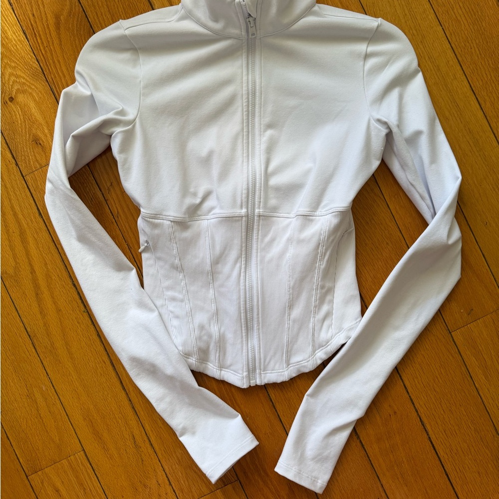 Alo Yoga airbrush corset zip up jacket
